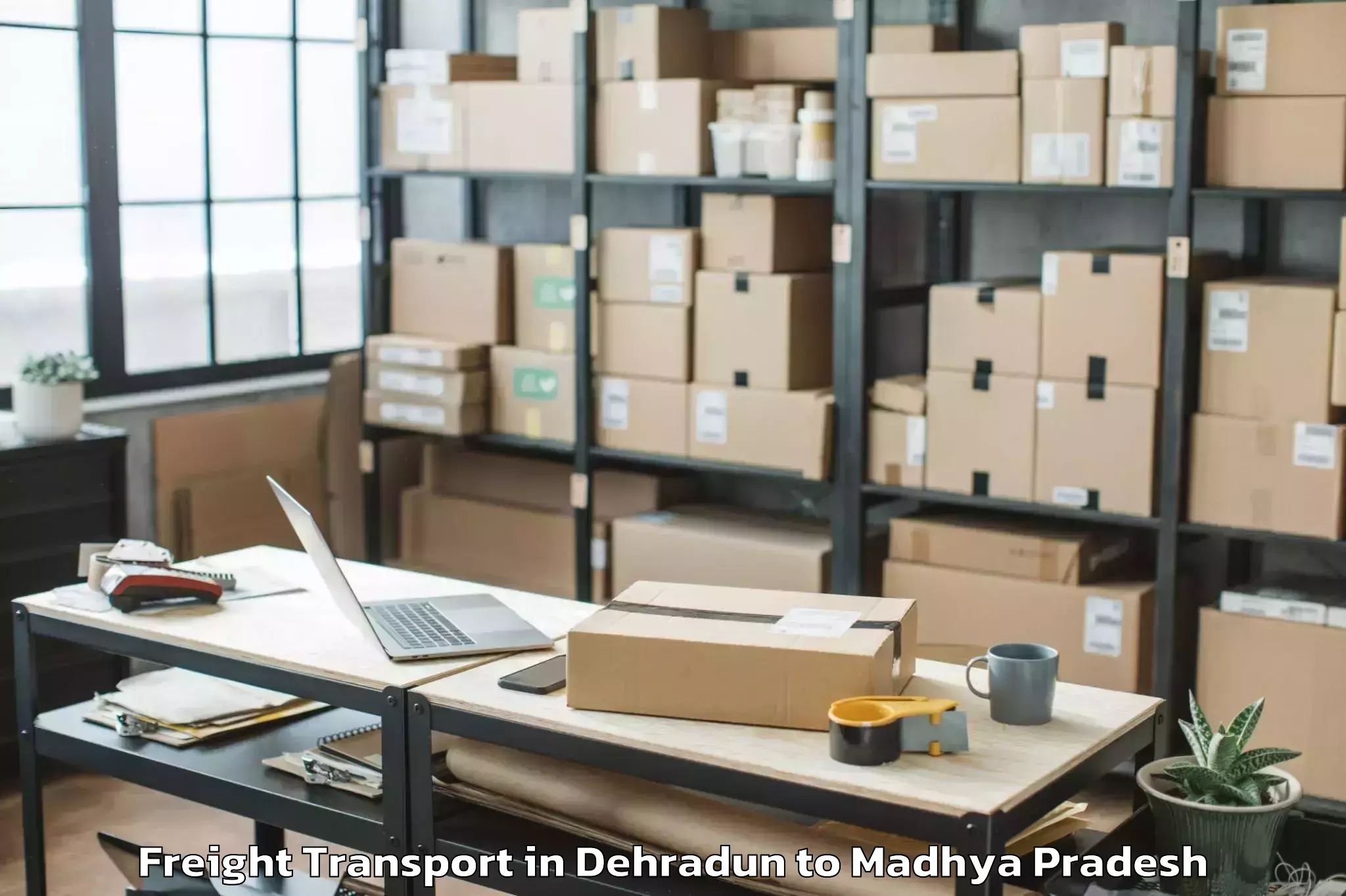 Affordable Dehradun to Badod Freight Transport